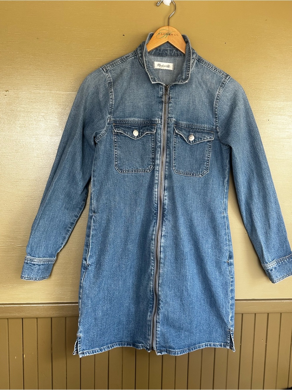 Madewell Denim Zip-front Shirtdress Small Style K4978